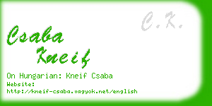 csaba kneif business card